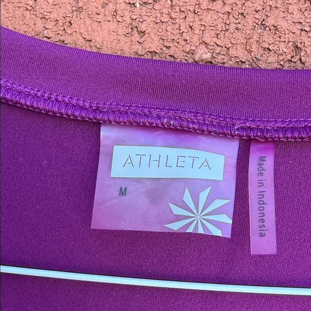 Athleta Magenta Wrap-Style Dress (M) - Picture 2 of 6